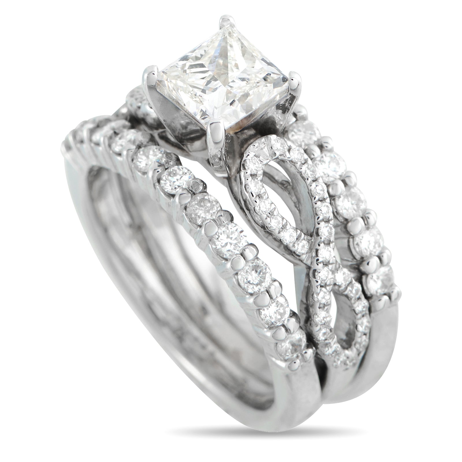 14K White Gold 1.69ct Diamond Ring