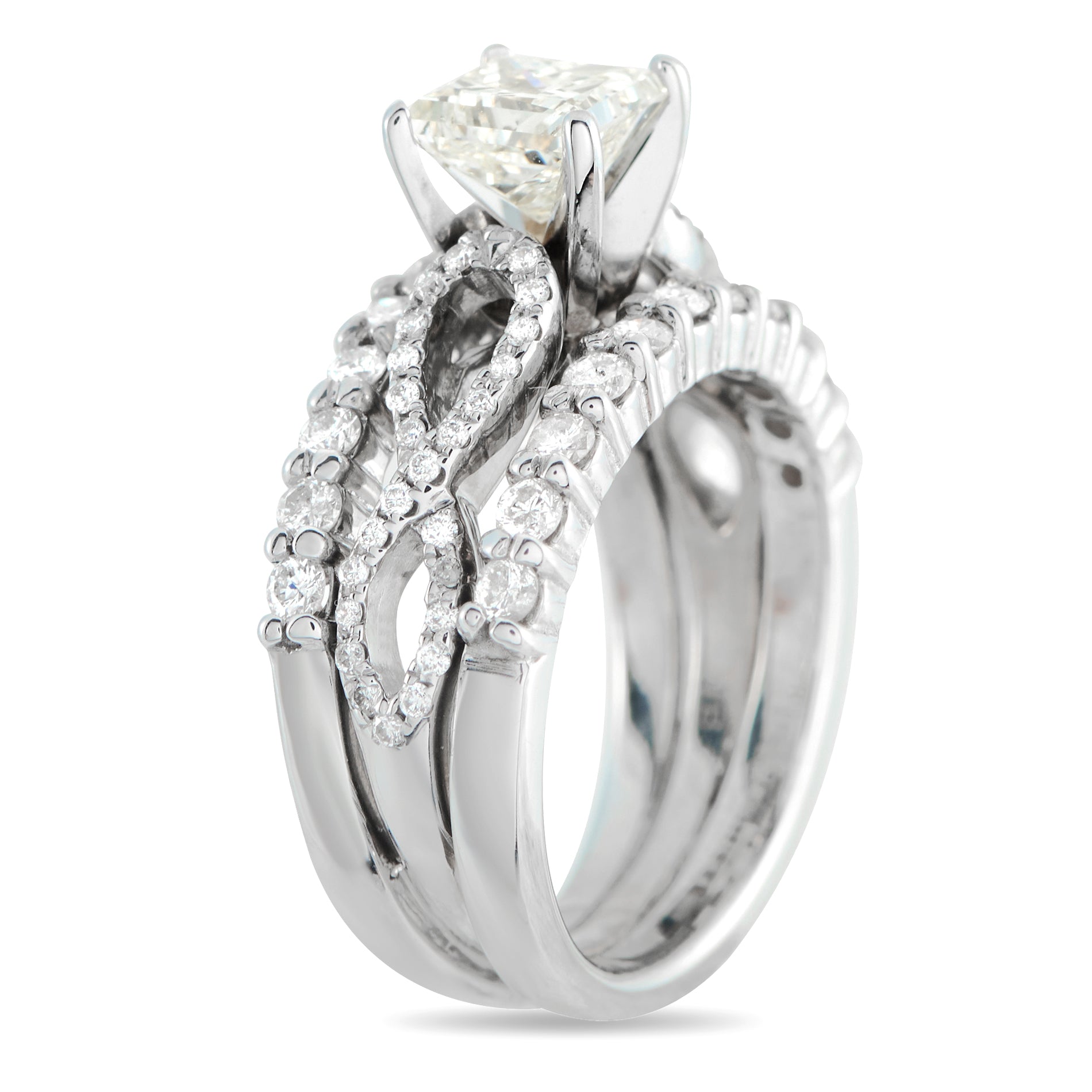 14K White Gold 1.69ct Diamond Ring