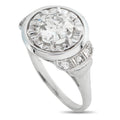 18K White Gold 1.10ct Diamond Art Deco Ring