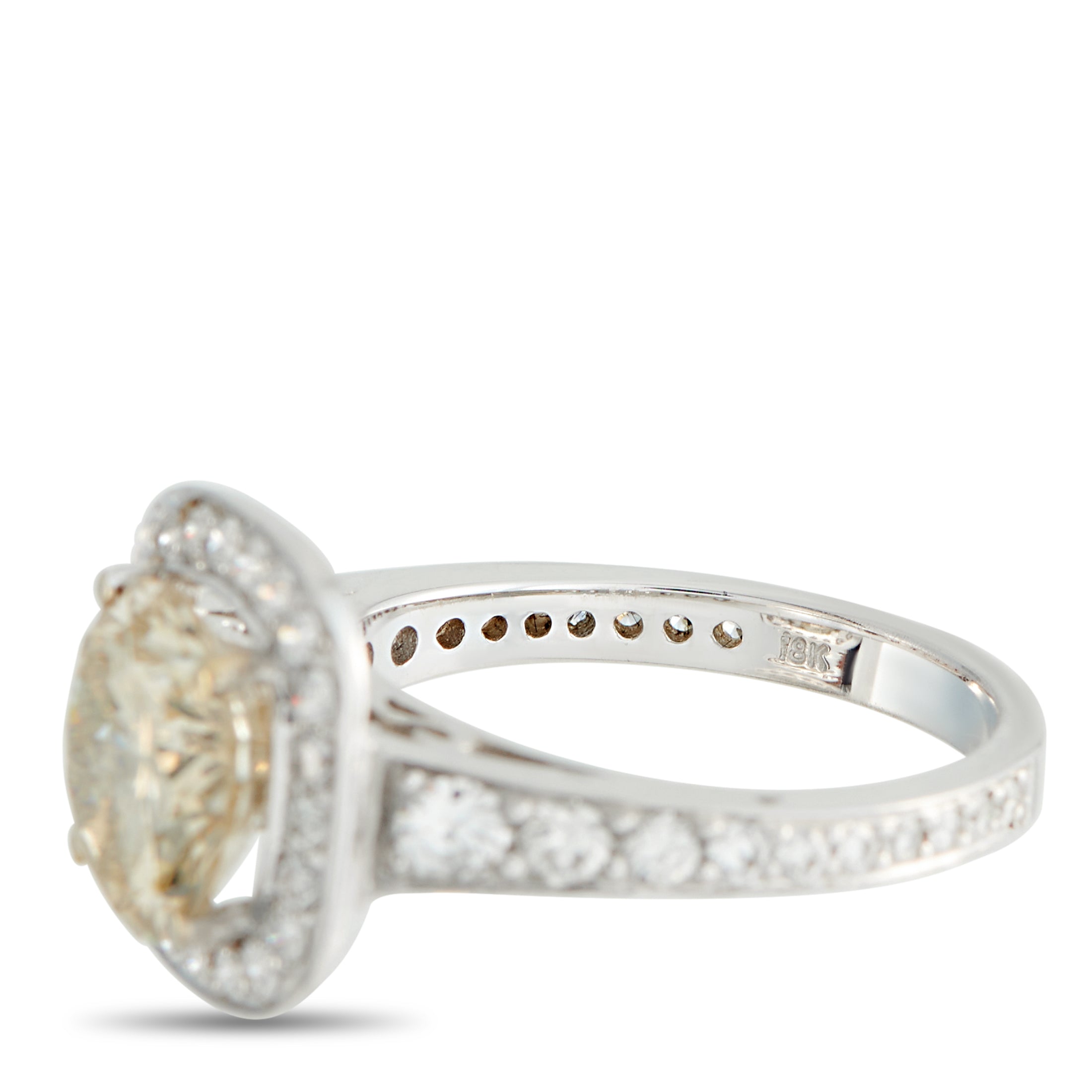 18K White Gold 3.52ct Diamond Ring