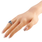 18K White Gold 1.35ct Diamond and Sapphire Ring