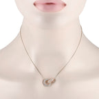 18K White and Rose Gold 1.00ct Diamond Necklace