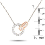 18K White and Rose Gold 1.00ct Diamond Necklace