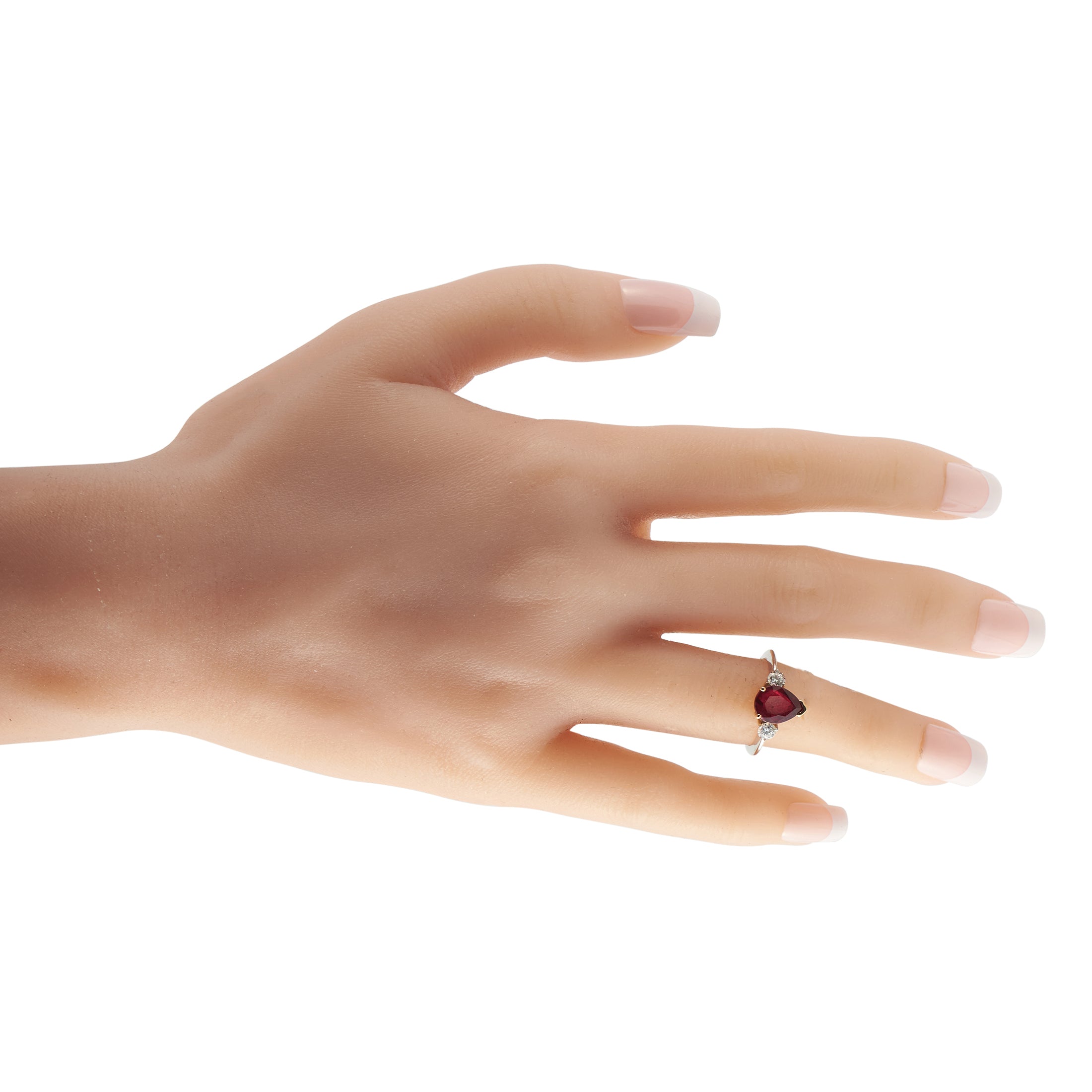 18K White and Rose Gold 0.30ct Diamond and Ruby Ring