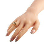 18K Yellow Gold 3.0ct Aquamarine and Citrine Ring