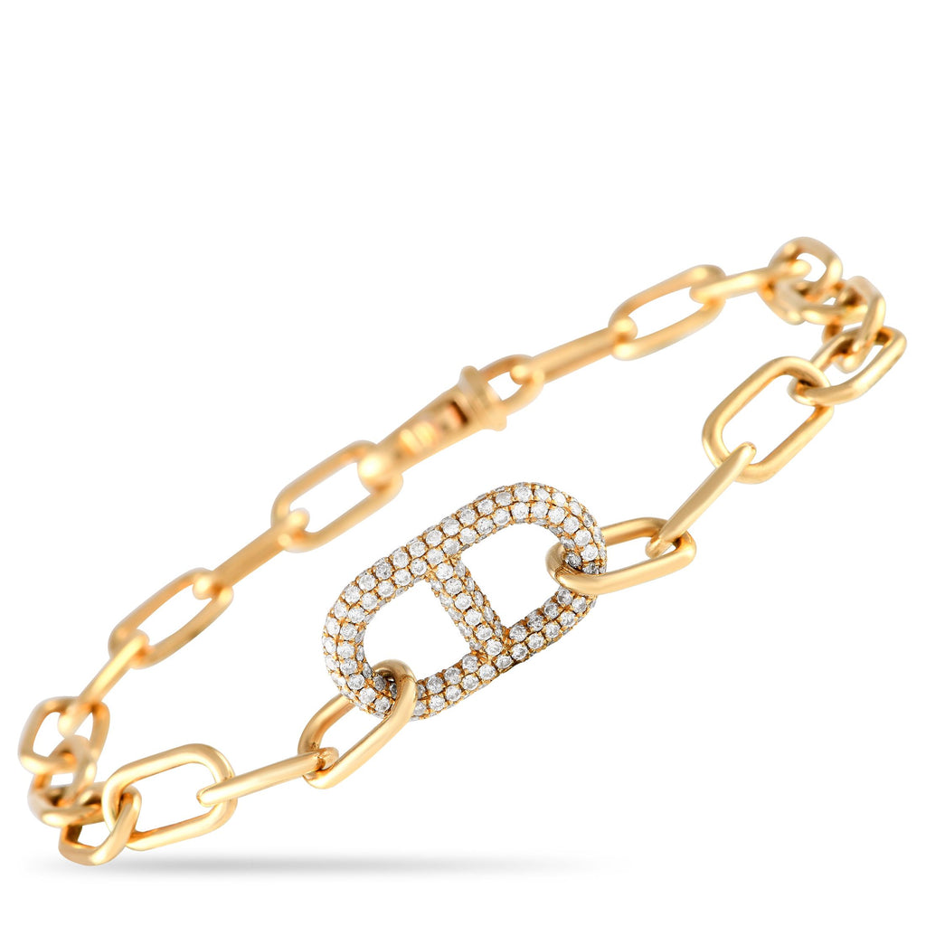 Exclusive 18K Yellow Gold 1.50ct Diamond Bracelet – This impressive 18K yellow gold bracelet is a luxury piece that is ideal 