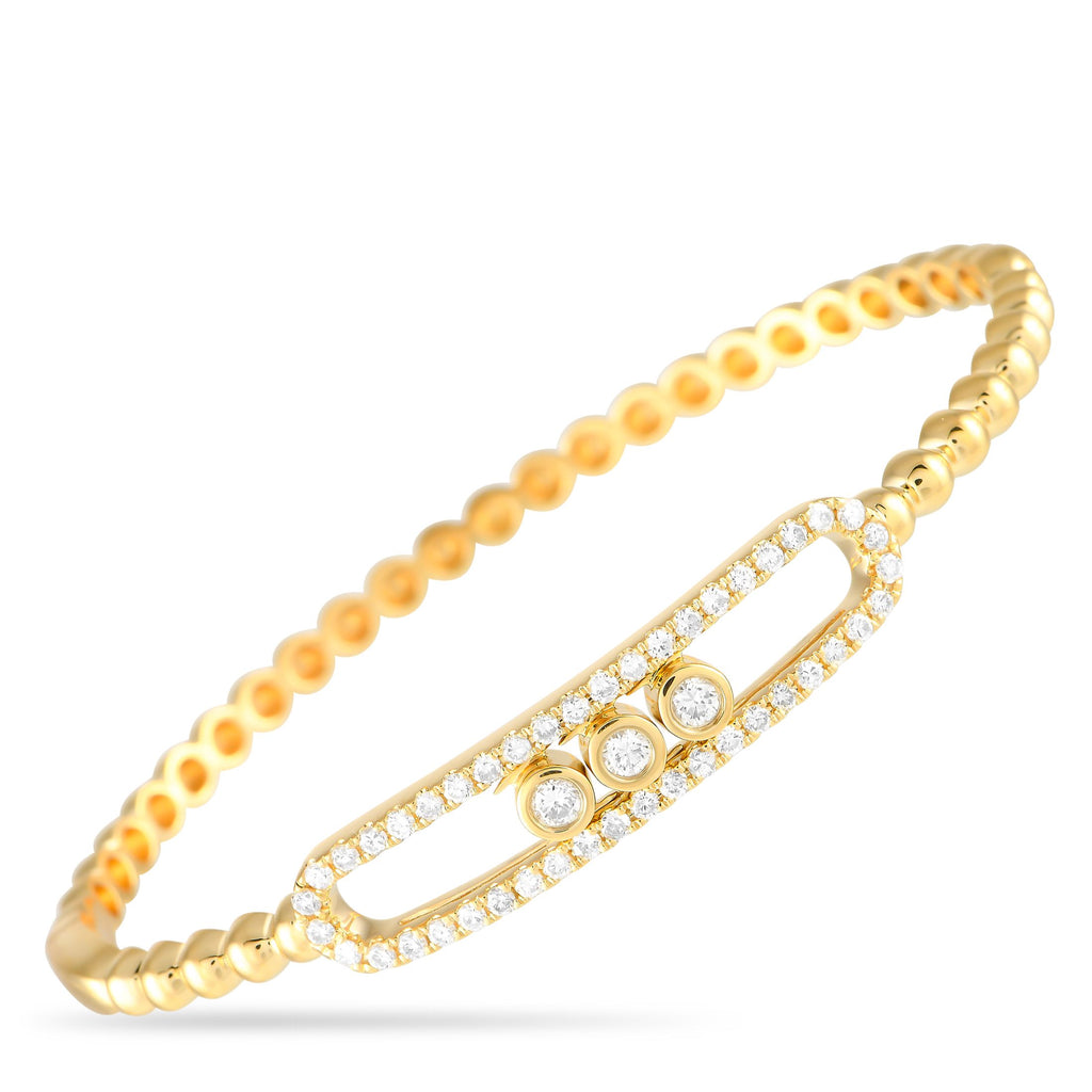 Exclusive 18K Yellow Gold 0.85ct Diamond Bracelet Alb-15343-16-Y – This 18K Yellow Gold bangle bracelet will never go out of 