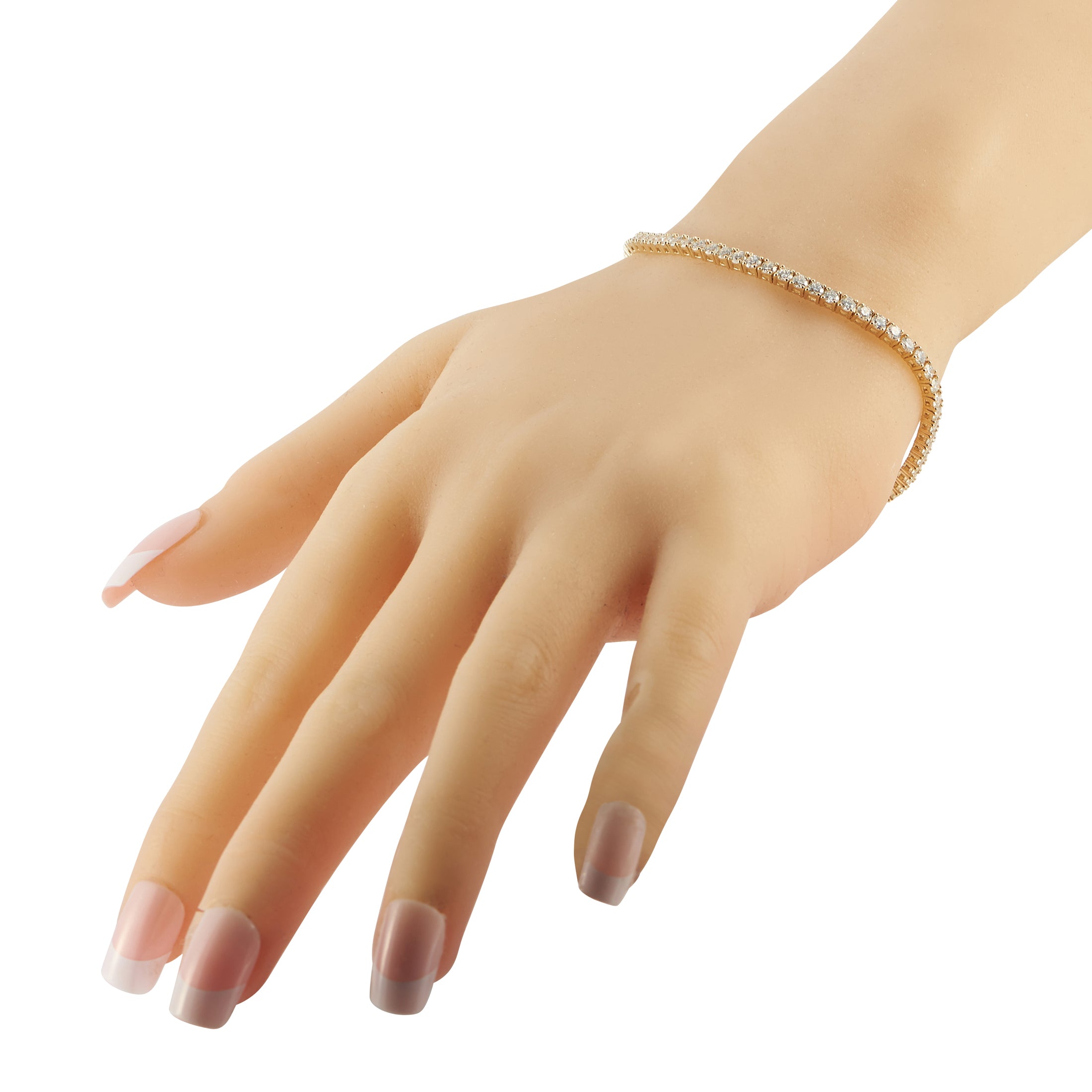 18K Yellow Gold 4.62ct Diamond Tennis Bracelet