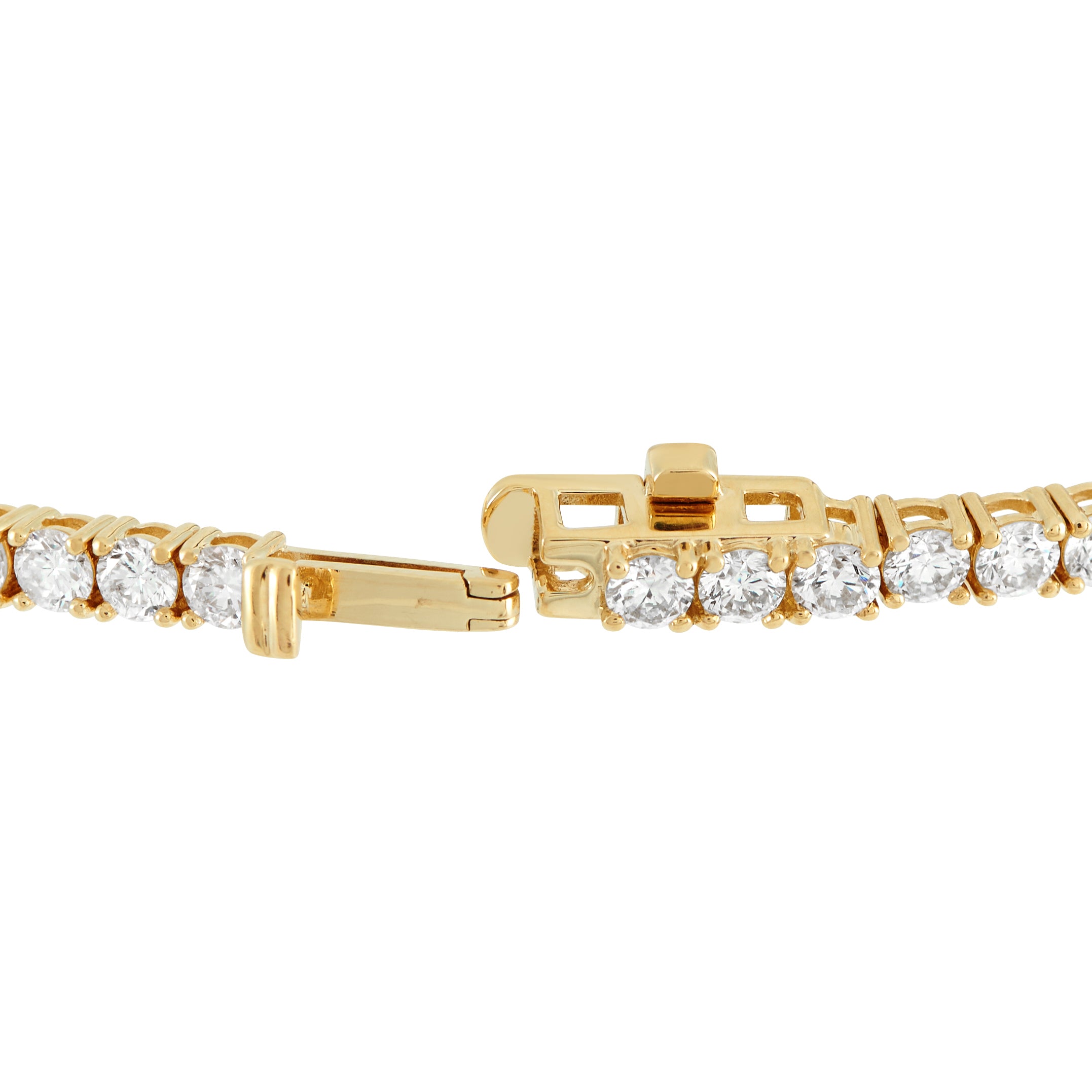 18K Yellow Gold 4.62ct Diamond Tennis Bracelet