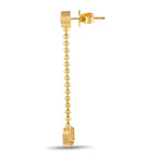 18K Yellow Gold 1.40ct Diamond Dangle Earrings