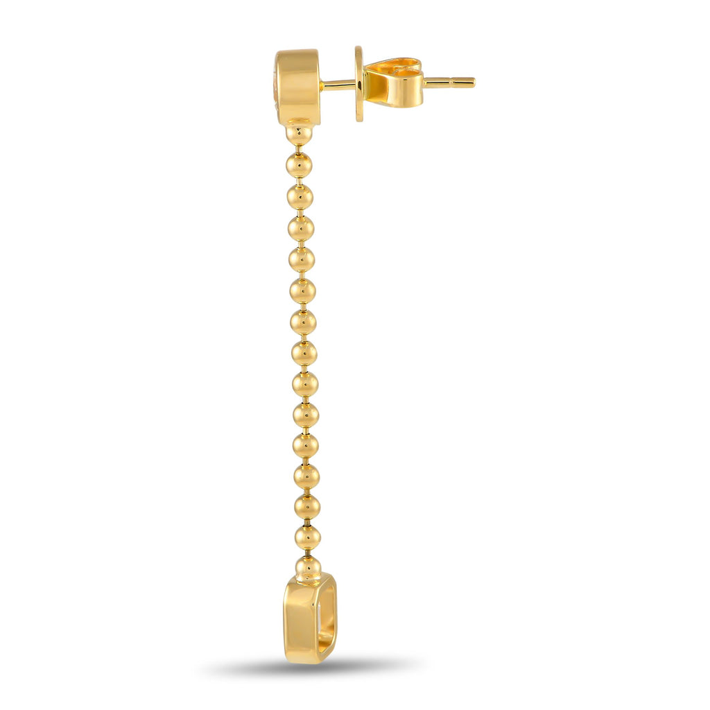 Exclusive 18K Yellow Gold 1.40ct Diamond Dangle Earrings