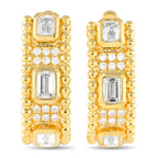 Exclusive 18K Yellow Gold 2.25ct Diamond Earrings AER-19786-Y – Sparkle, shine, and style are all present in this pair of yel