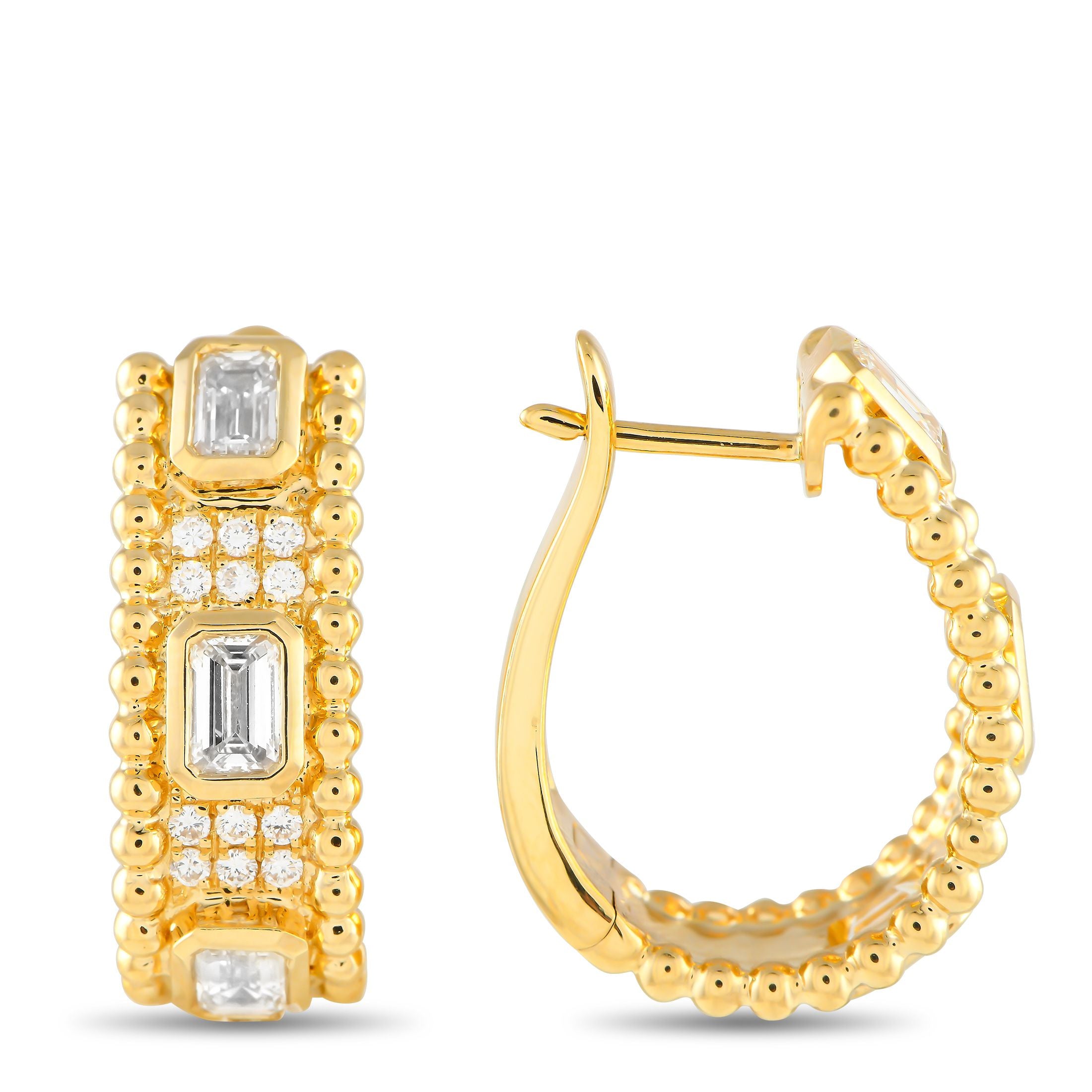 Exclusive 18K Yellow Gold 2.25ct Diamond Earrings