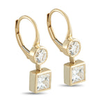 18K Yellow Gold 2.04ct Diamond Earrings