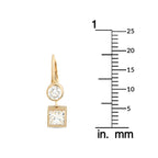 18K Yellow Gold 2.04ct Diamond Earrings