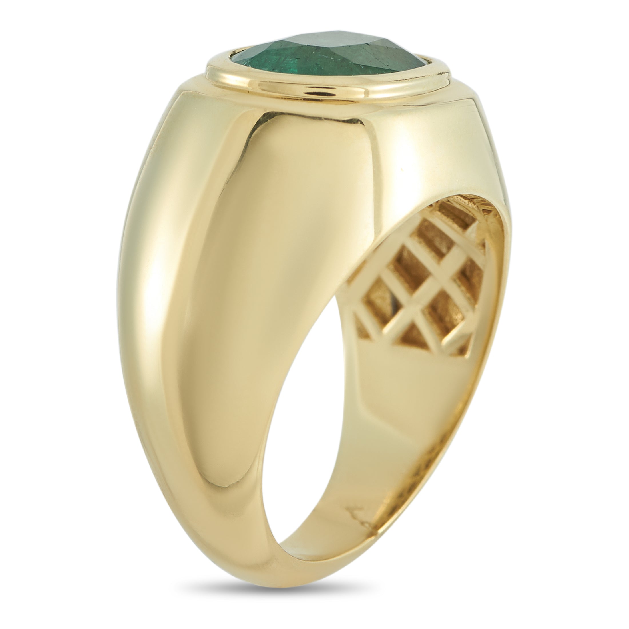 18K Yellow Gold 2.80ct Emerald Ring