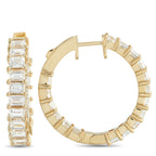 18K Yellow Gold 5.0ct Diamond Inside-Out Hoop Earrings