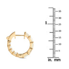 18K Yellow Gold 3.80ct Diamond Inside-Out Hoop Earrings