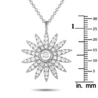 Exclusive 18K White Gold 1.80ct Diamond Sunflower Necklace