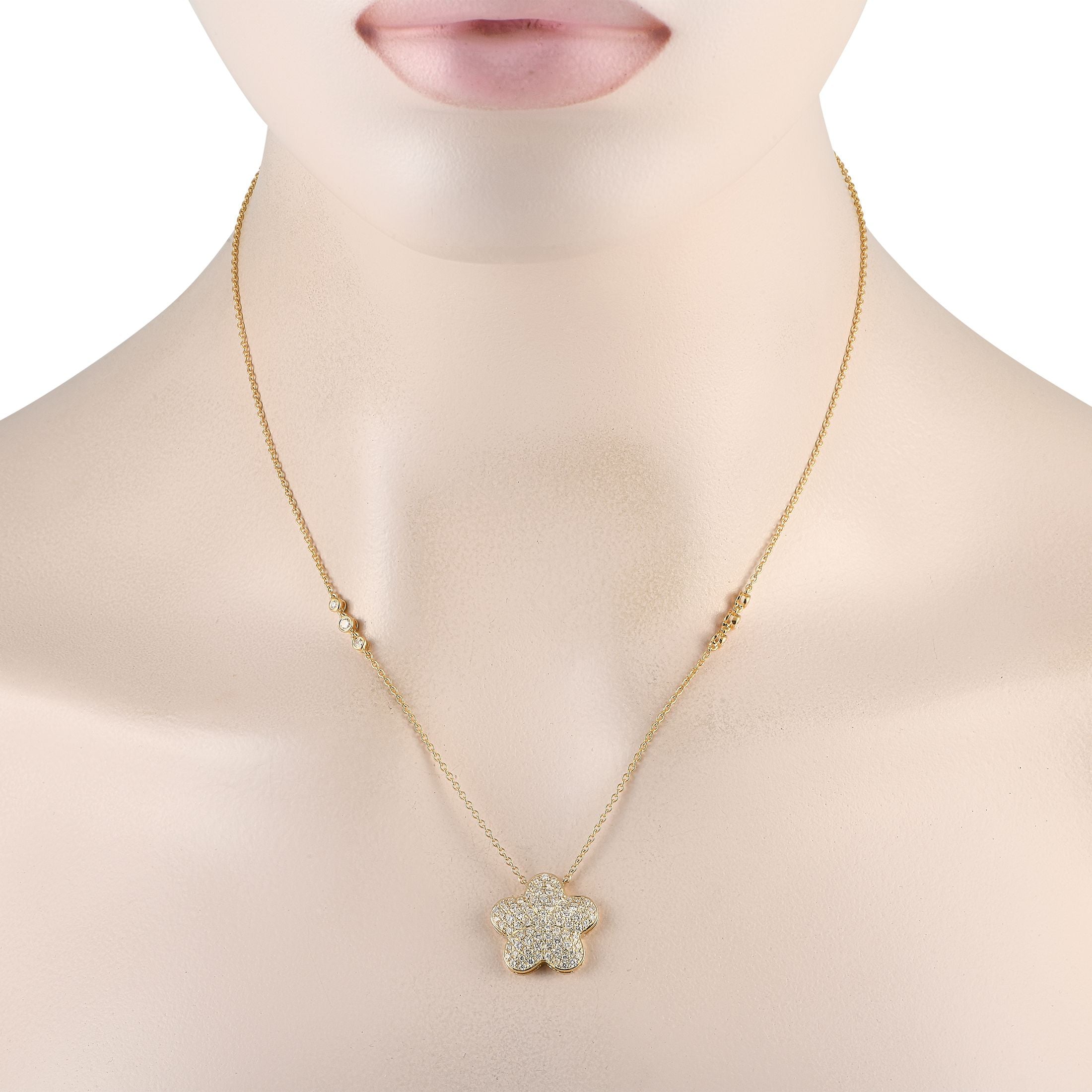 Exclusive 18K Yellow Gold 1.25ct Diamond Necklace