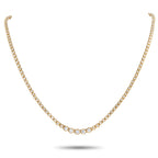 18K Yellow Gold 3.0ct Diamond Line Necklace