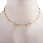 18K Yellow Gold 3.0ct Diamond Line Necklace