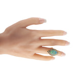 18K Yellow Gold 1.60ct Diamond and Opal Ring