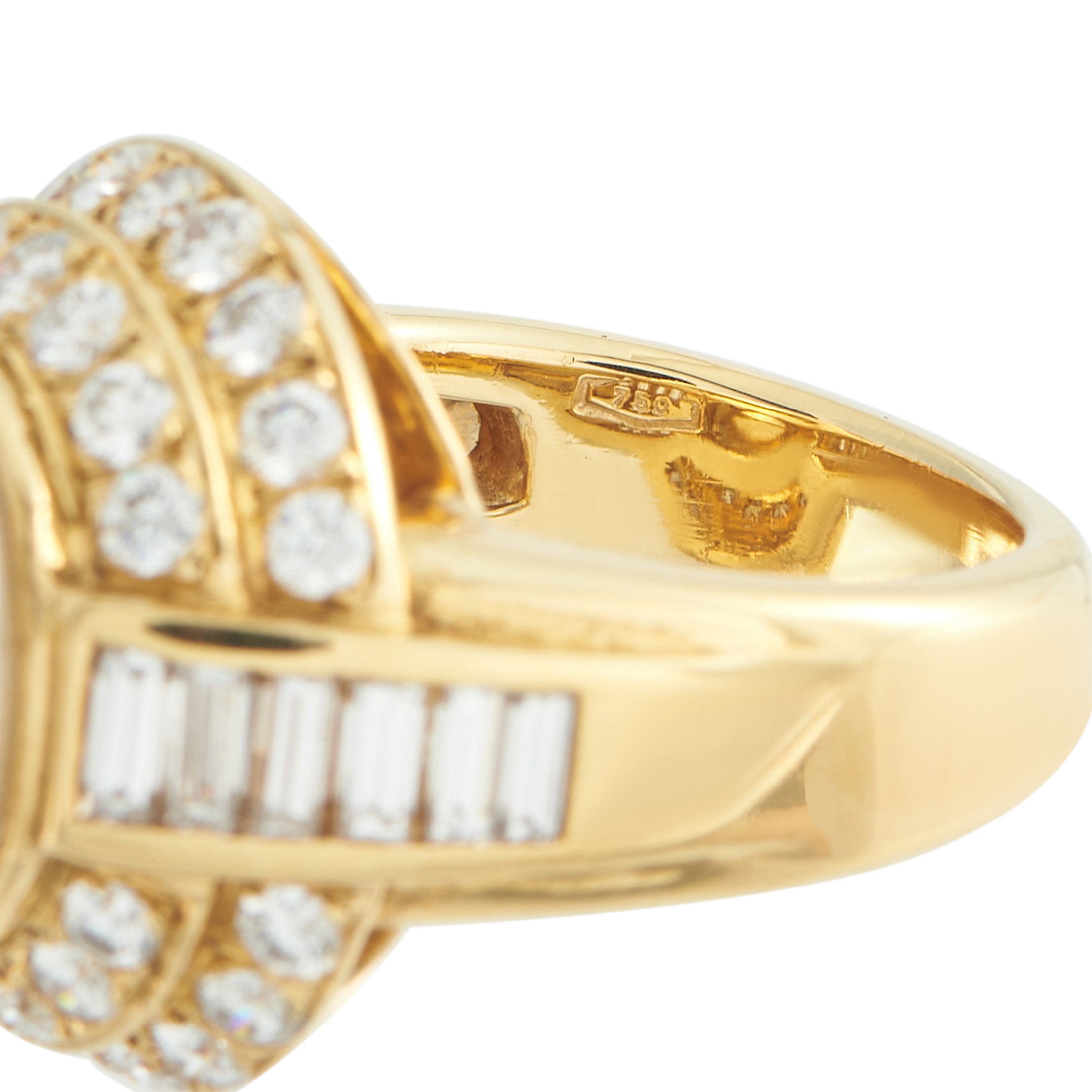 18K Yellow Gold 1.60ct Diamond and Pearl Ring