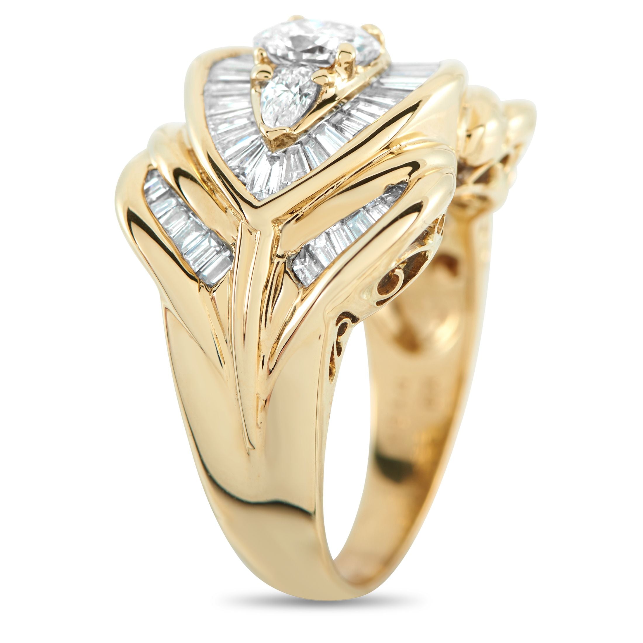 Exclusive 18K Yellow Gold 2.19ct Diamond Ring