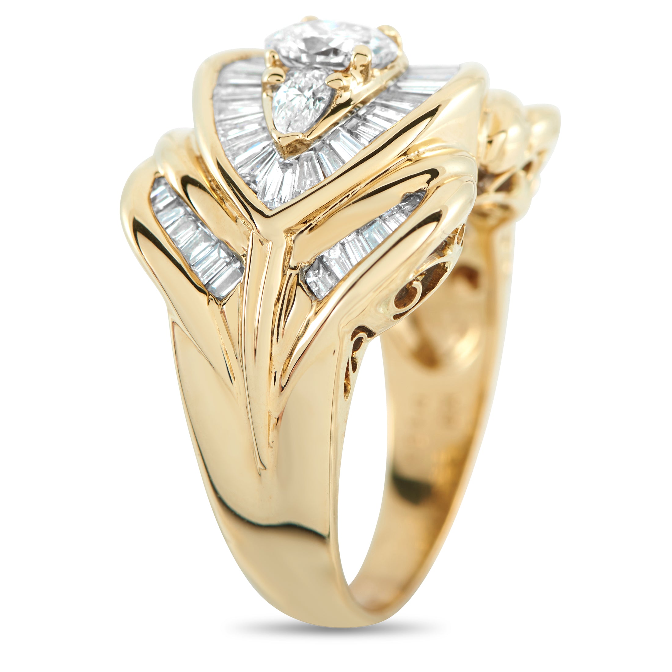 18K Yellow Gold 2.19ct Diamond Ring