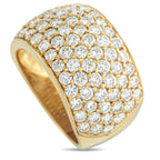 18K Yellow Gold 2.45ct Diamond Wide Band