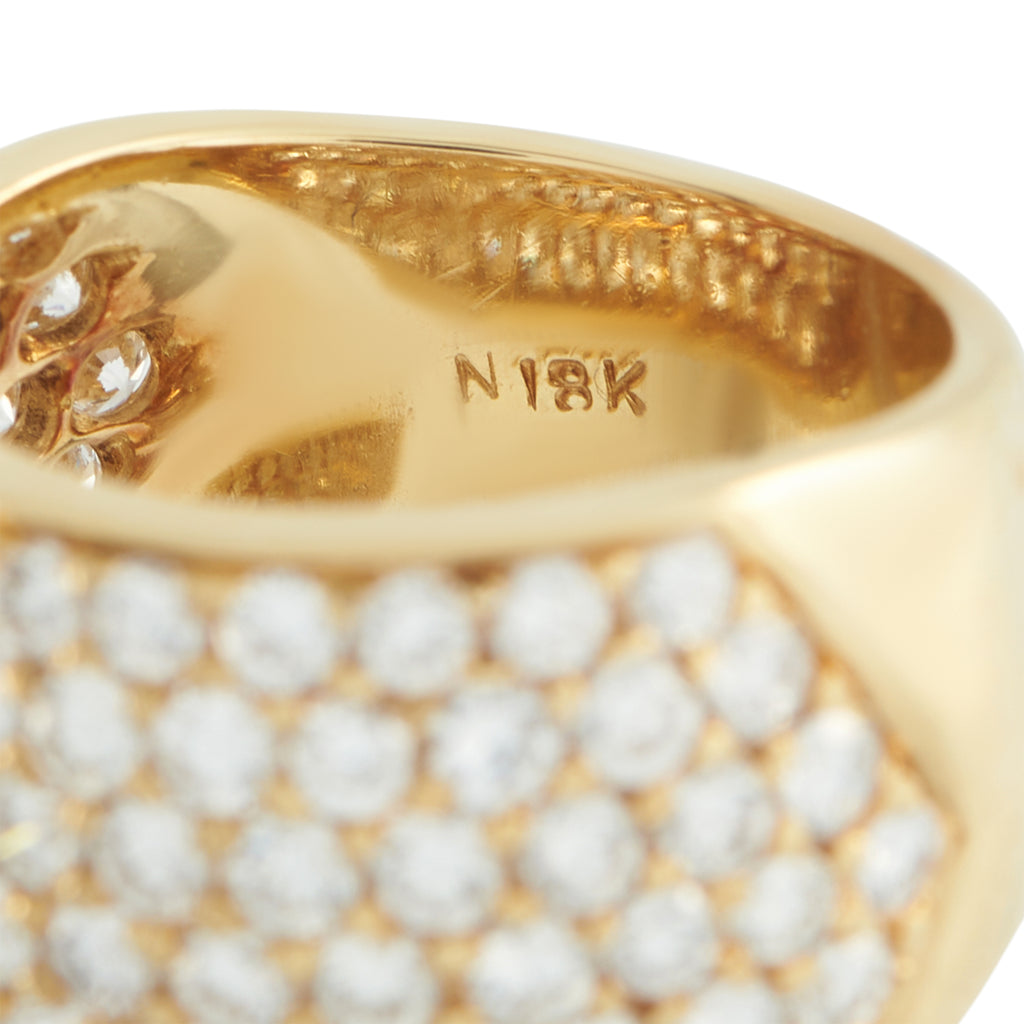 18K Yellow Gold 2.45ct Diamond Wide Band