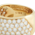 18K Yellow Gold 2.45ct Diamond Wide Band