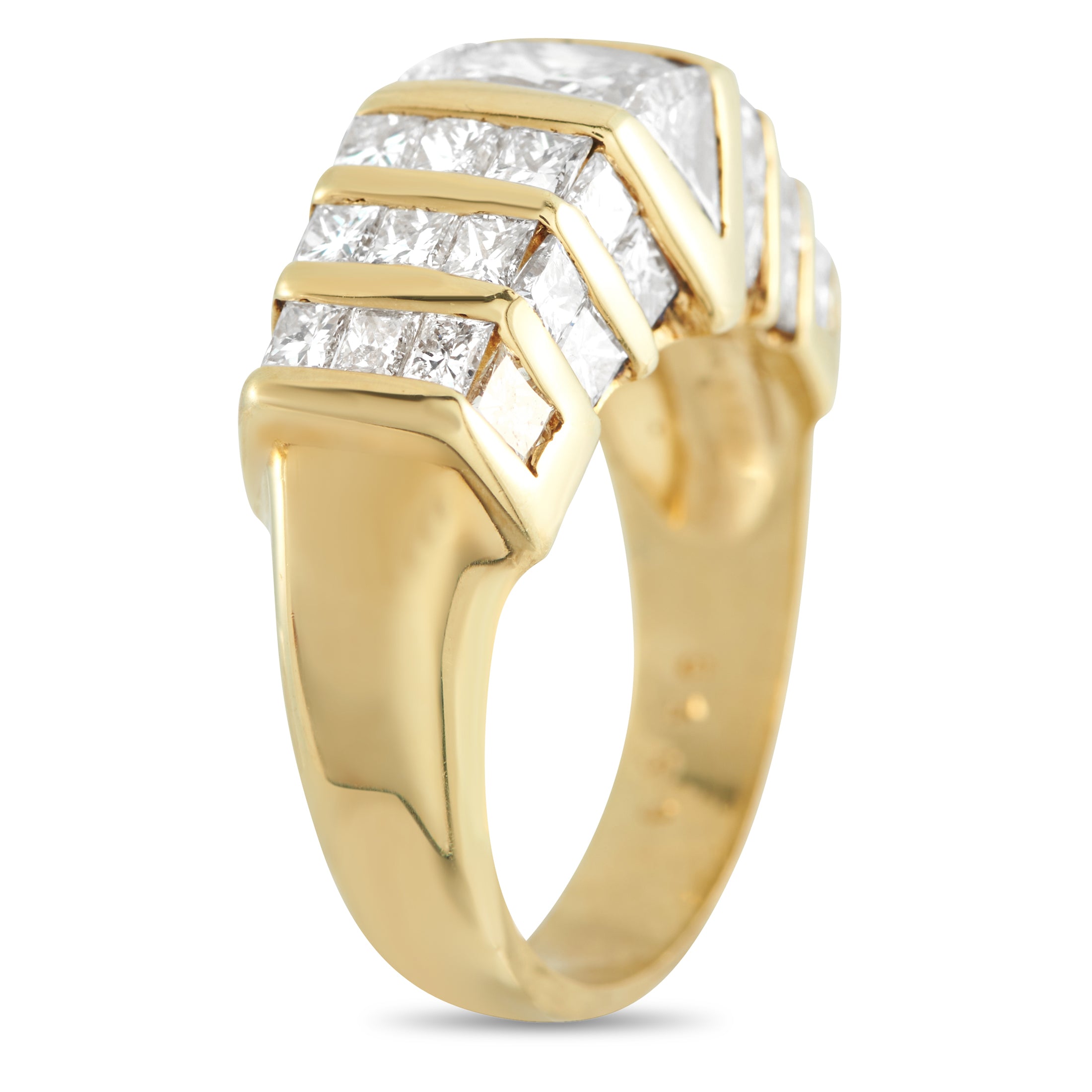18K Yellow Gold 4.34ct Diamond Ring