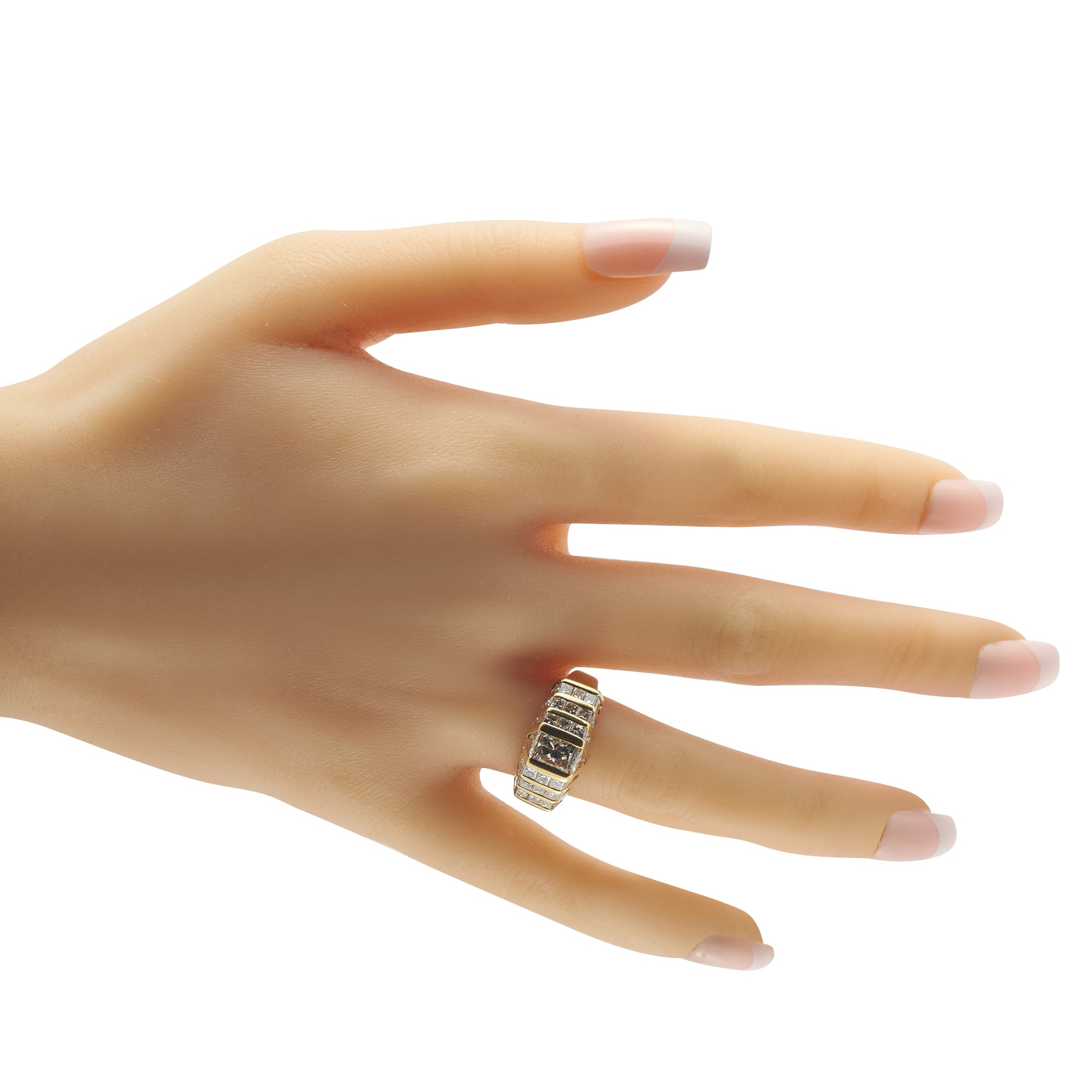 18K Yellow Gold 4.34ct Diamond Ring