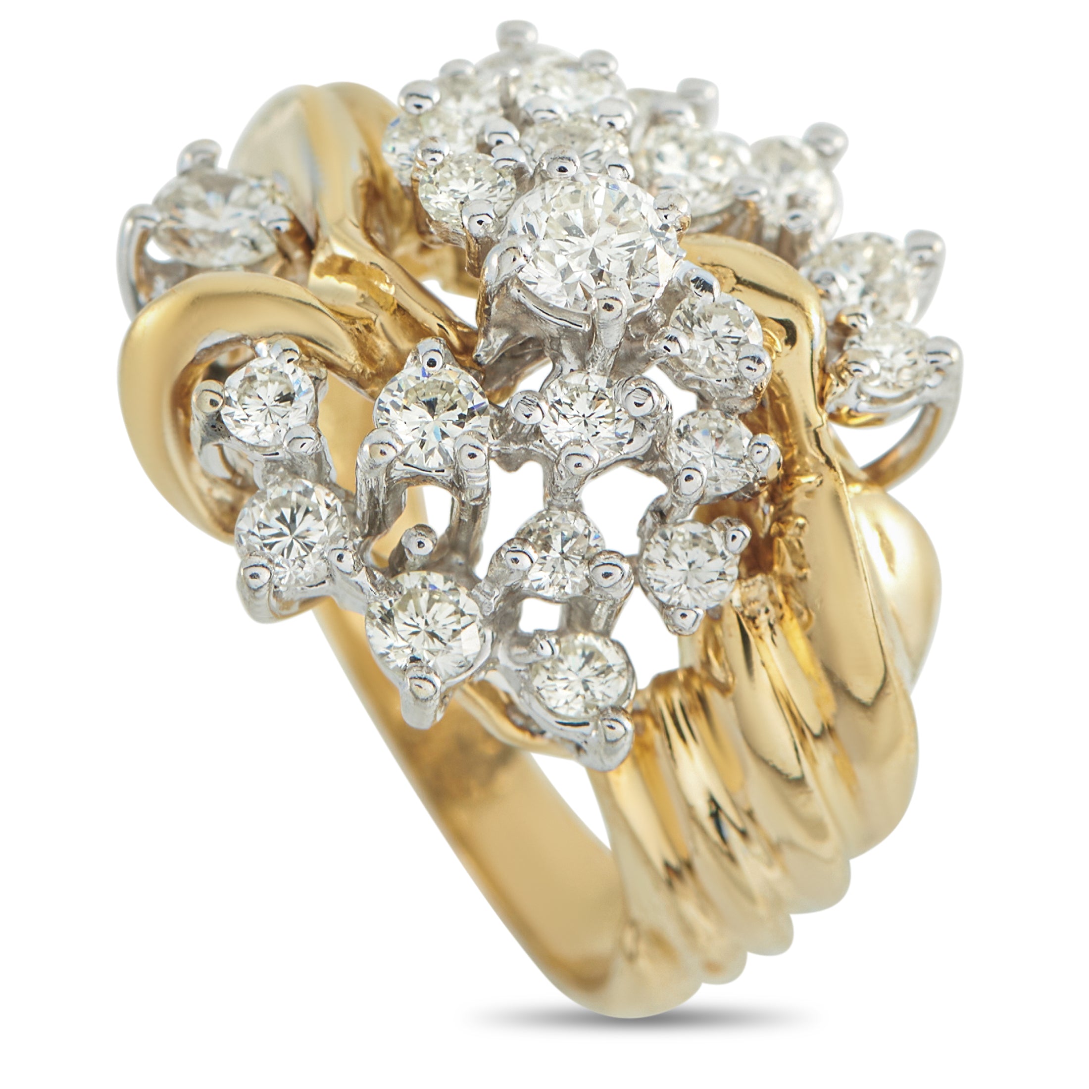 18K Yellow Gold 1.10ct Diamond Ring