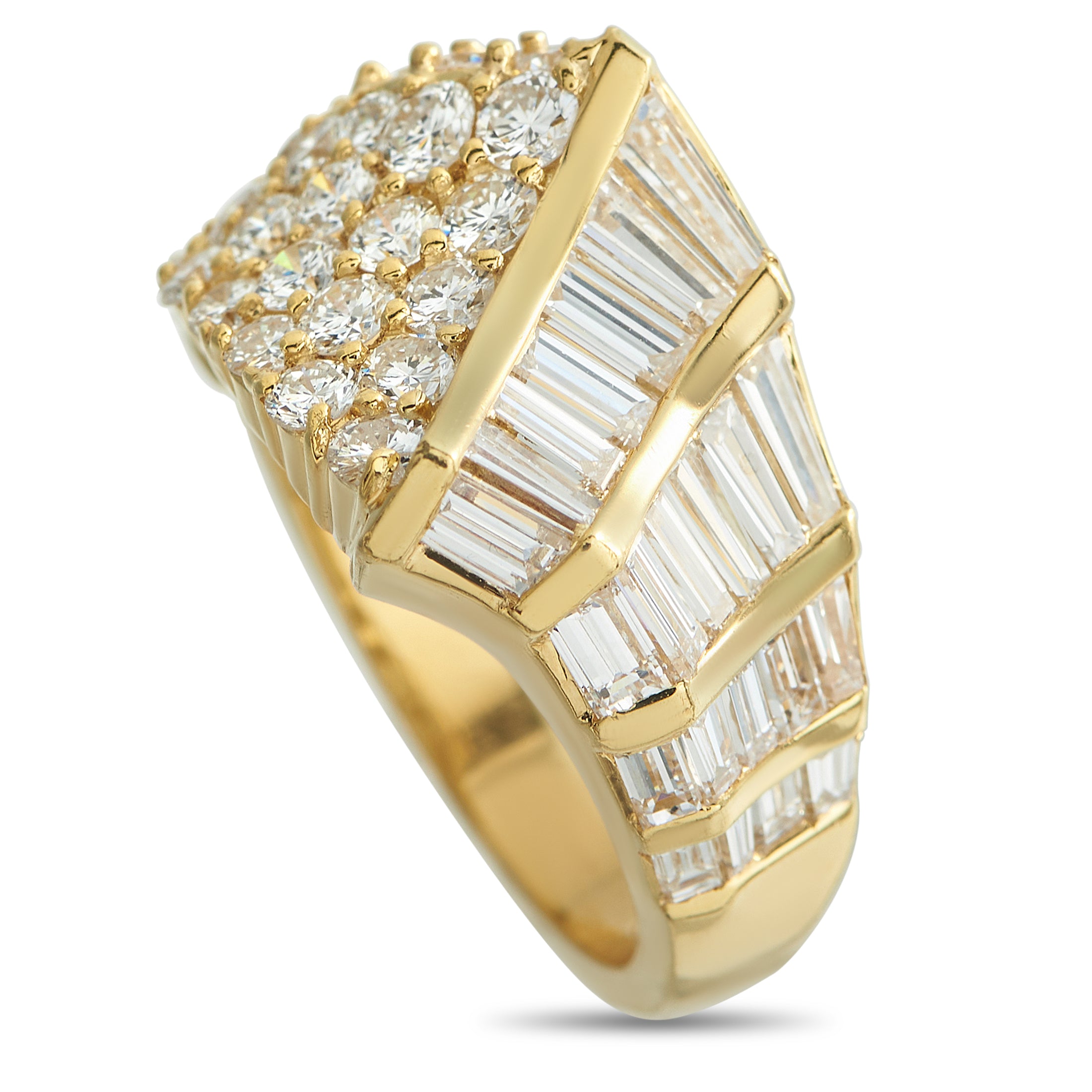 18K Yellow Gold 3.12ct Diamond Ring