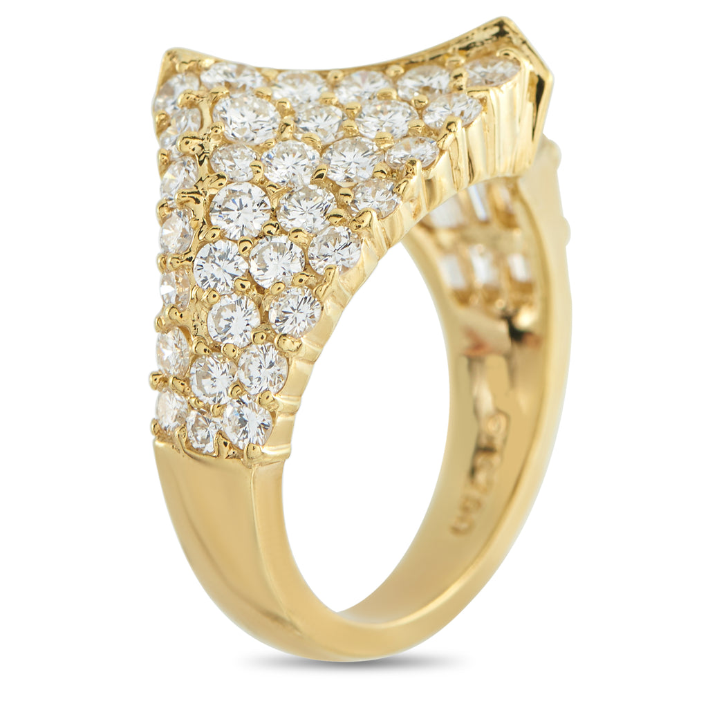 18K Yellow Gold 3.12ct Diamond Ring