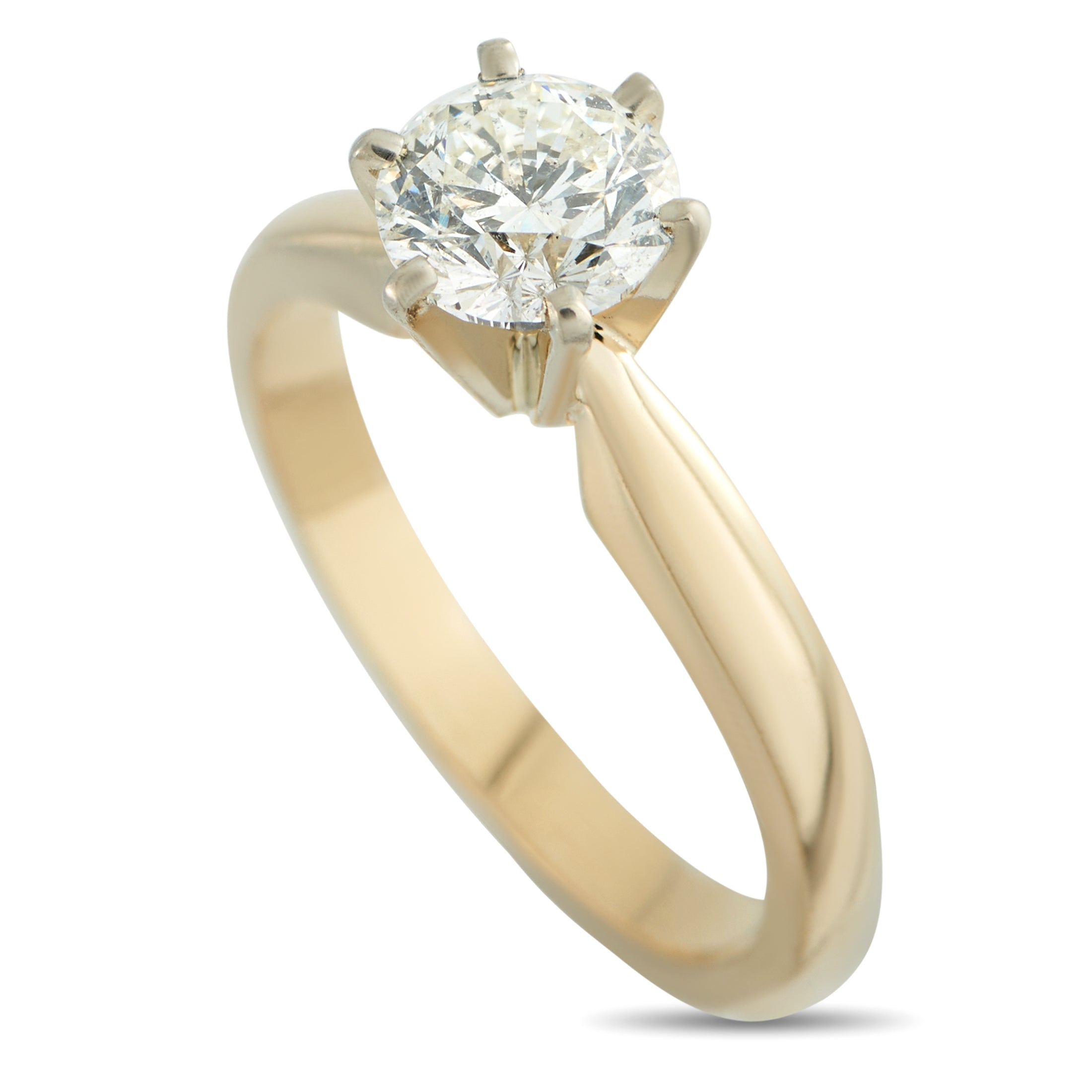 14K Yellow Gold 1.08ct Diamond Solitaire Ring