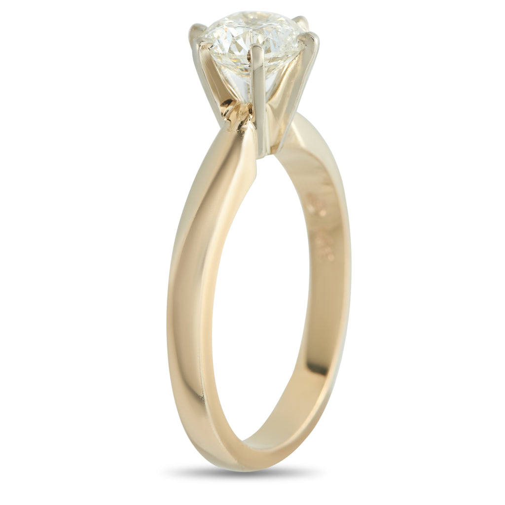 14K Yellow Gold 1.08ct Diamond Solitaire Ring