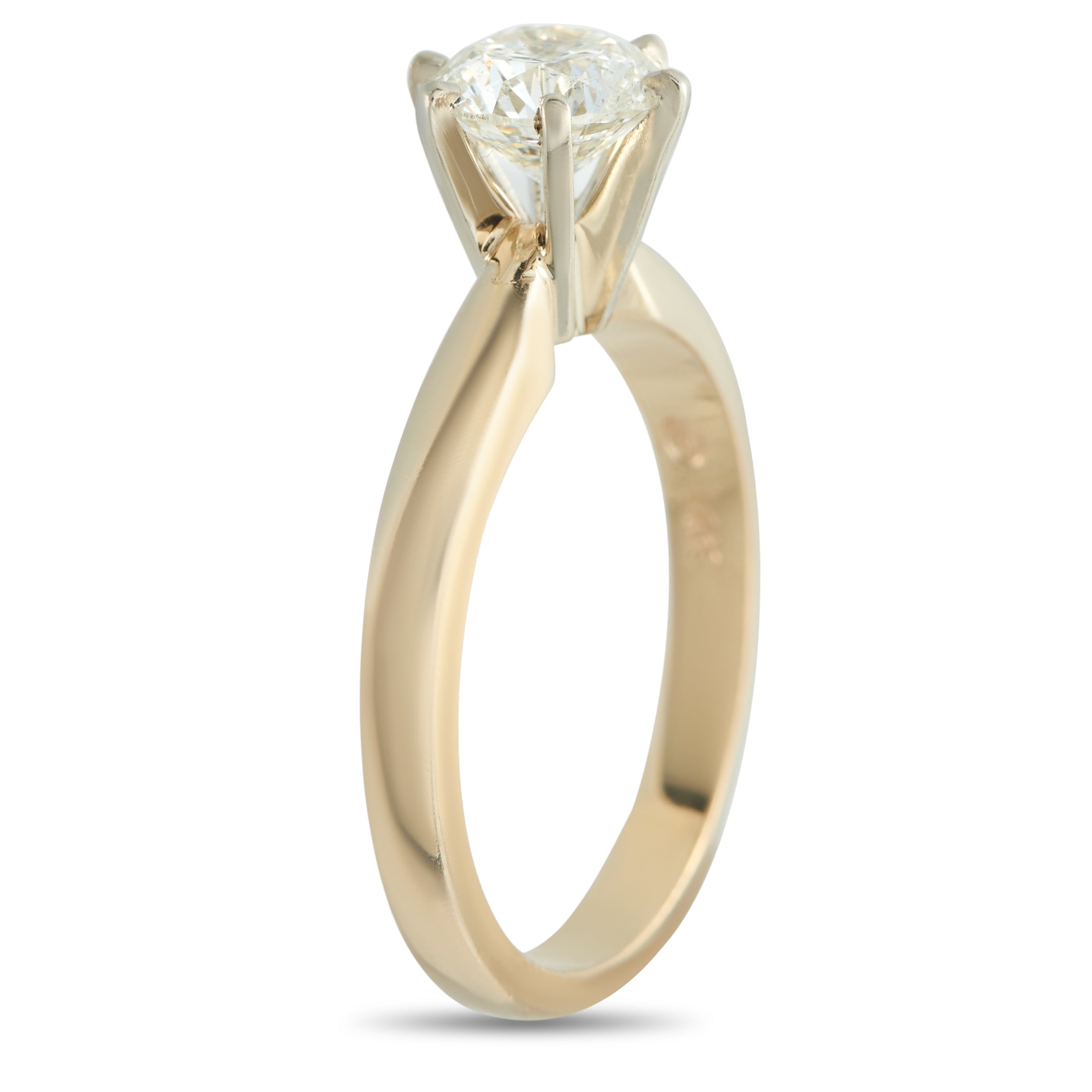 14K Yellow Gold 1.08ct Diamond Solitaire Ring