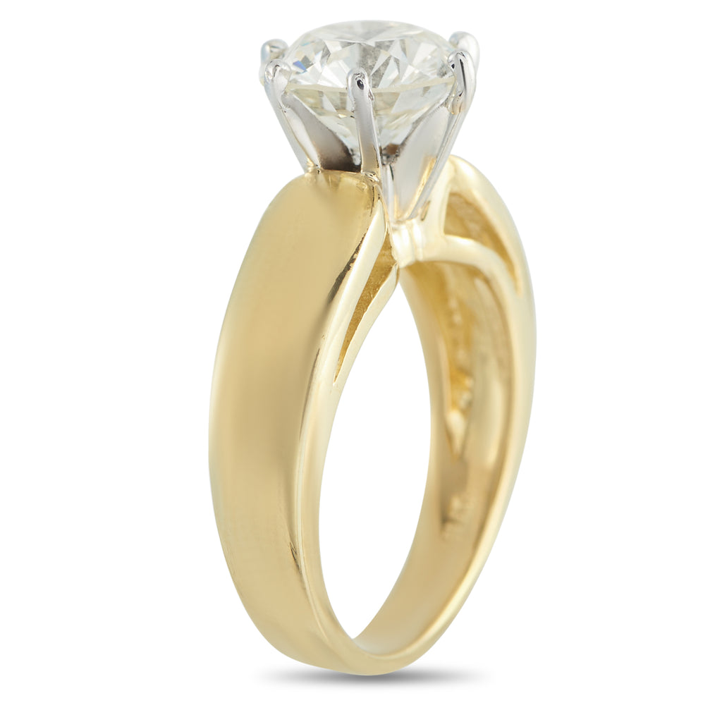 18K Yellow Gold 2.01ct Diamond Solitaire Ring