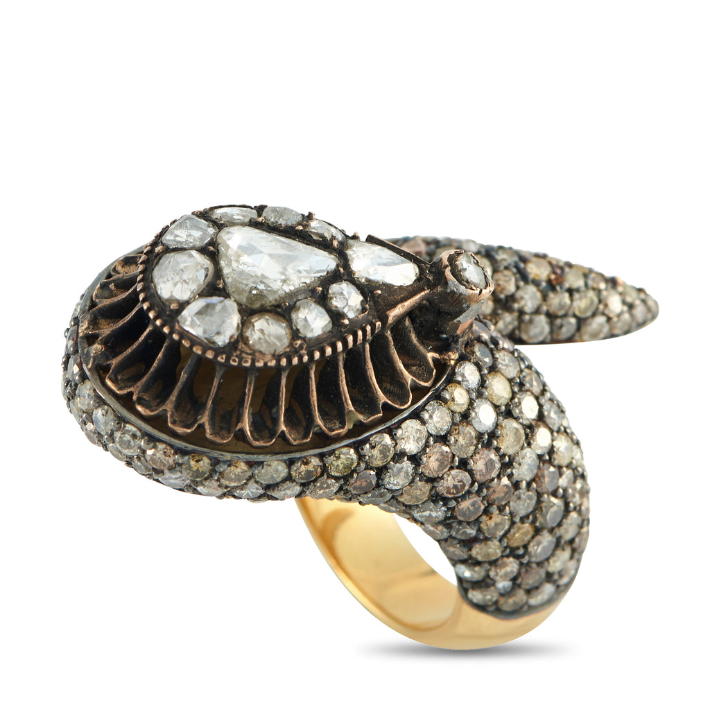 18K Yellow Gold 4.0ct Diamond Ring