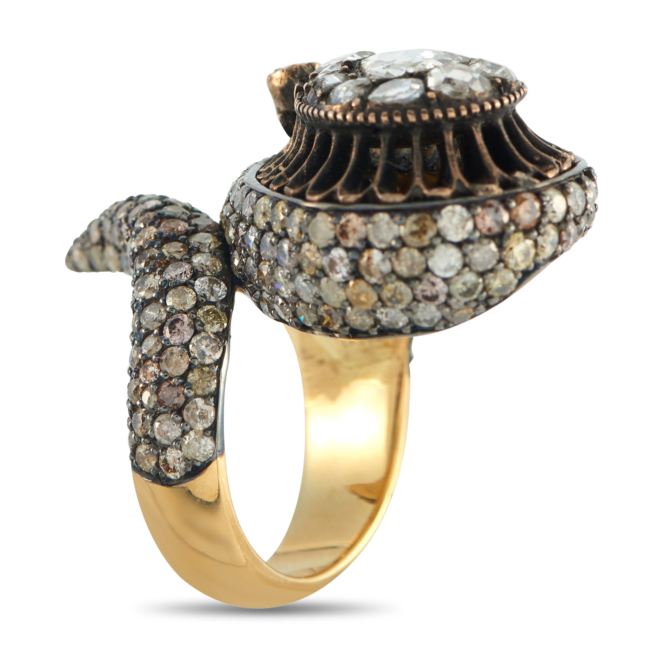 18K Yellow Gold 4.0ct Diamond Ring