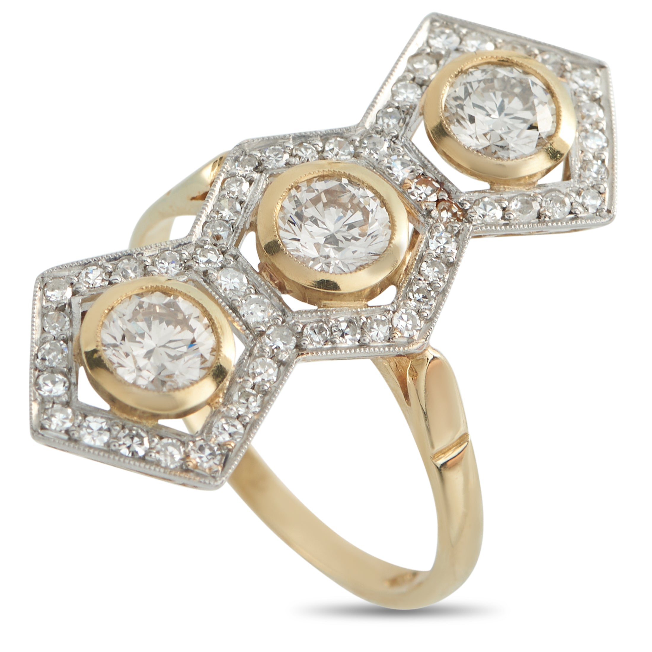 18K Yellow Gold 1.95ct Diamond Ring