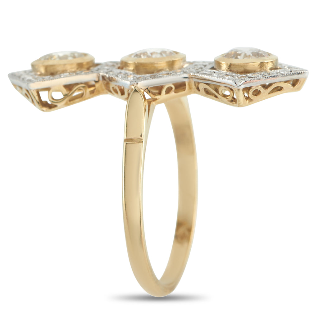 18K Yellow Gold 1.95ct Diamond Ring