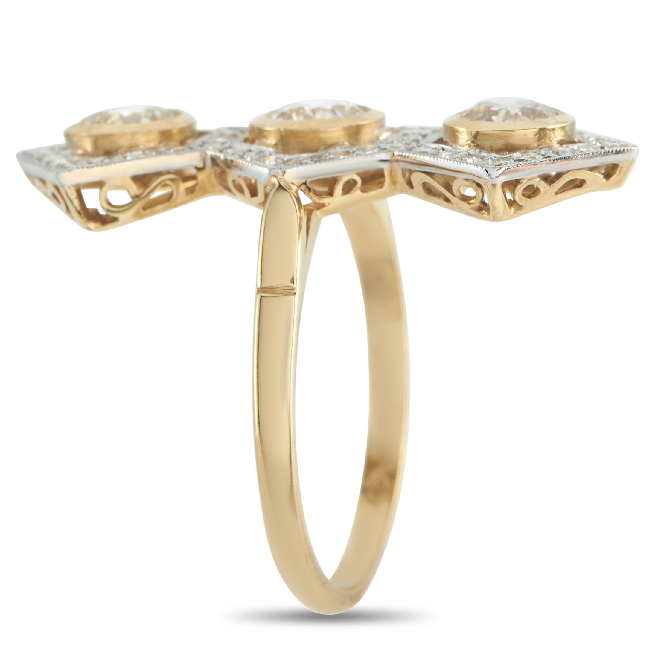 18K Yellow Gold 1.95ct Diamond Ring
