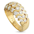 18K Yellow Gold 1.80ct Diamond Wave Ring