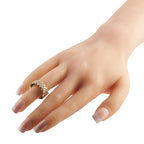 18K Yellow Gold 1.25ct Diamond Grid Ring
