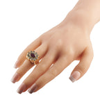 18K Yellow Gold 1.0ct Diamond and Ruby Ring